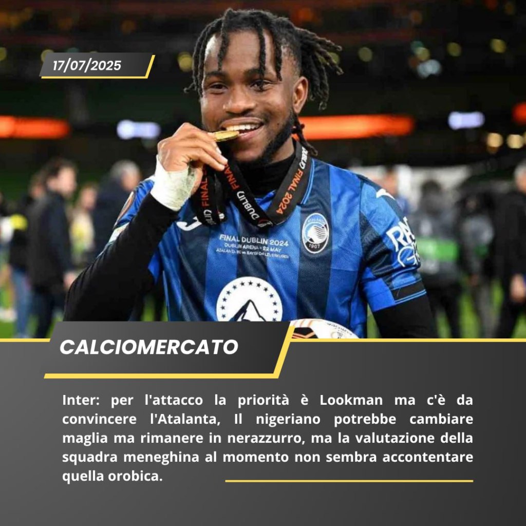 Inter-Lookman: assalto al talento nerazzurro&nbsp;dell’Atalanta