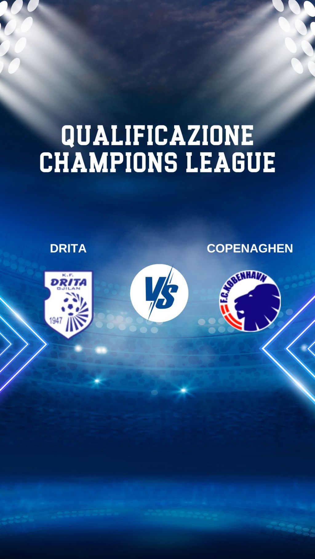 Drita-FC Copenhagen: il ritorno decisivo per inseguire il sogno&nbsp;Champions